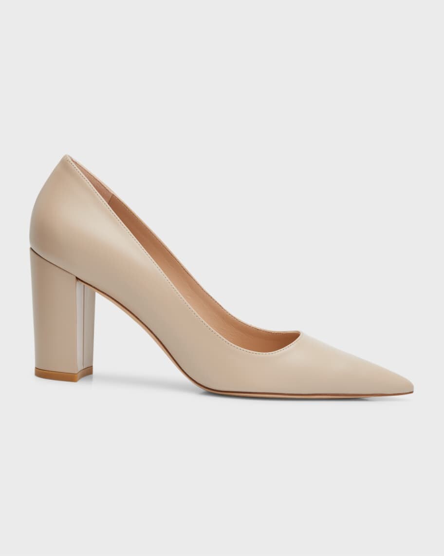 

Кожаные туфли-лодочки Stuart на блочном каблуке Stuart Weitzman