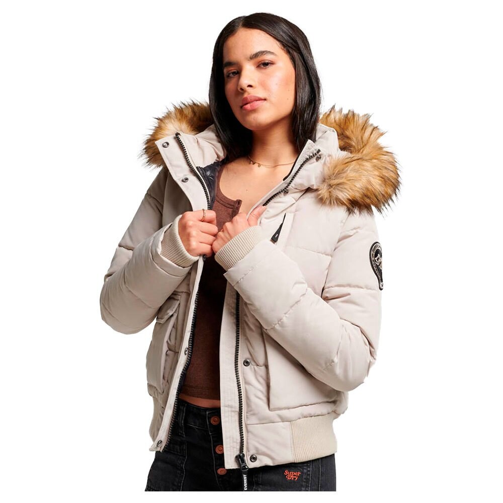 

Куртка Superdry Everest Bomber Puffer, бежевый