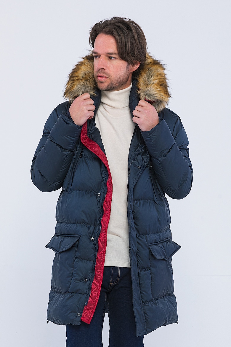 Утепленная зимняя куртка с капюшоном Giorgio Di Mare, синий