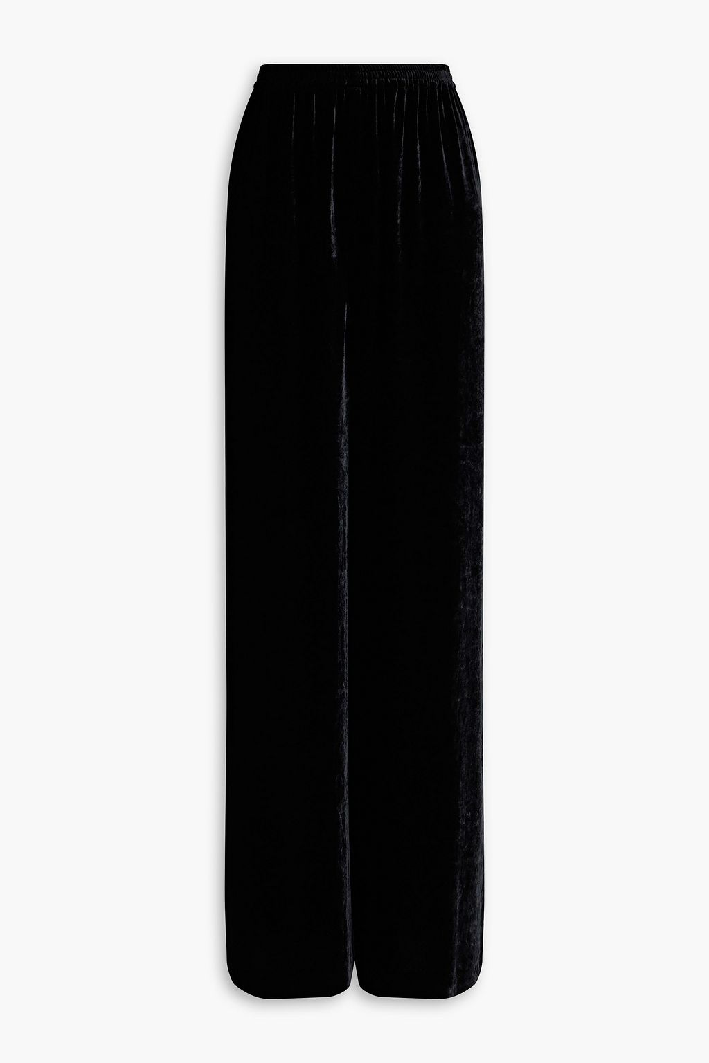 Бархатные широкие брюки ESKANDAR, черный