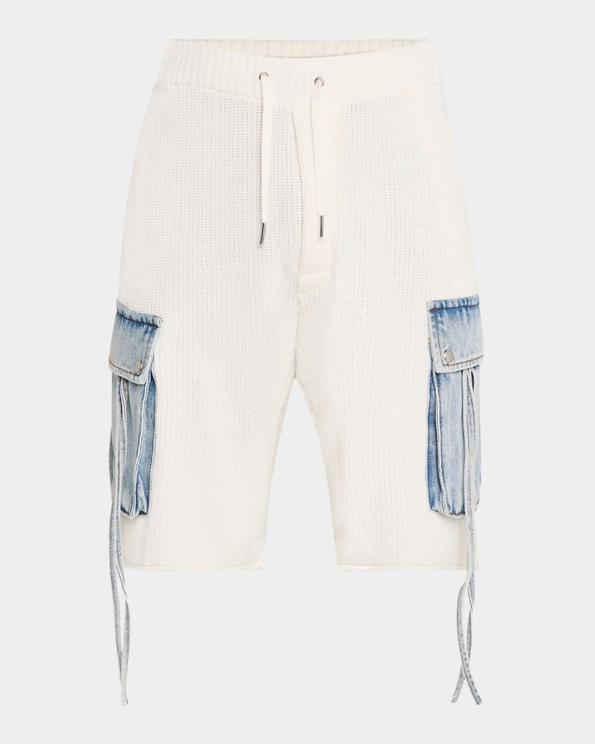 

Мужские трикотажные шорты карго Генри Ser.O.Ya, цвет White W/ Denim