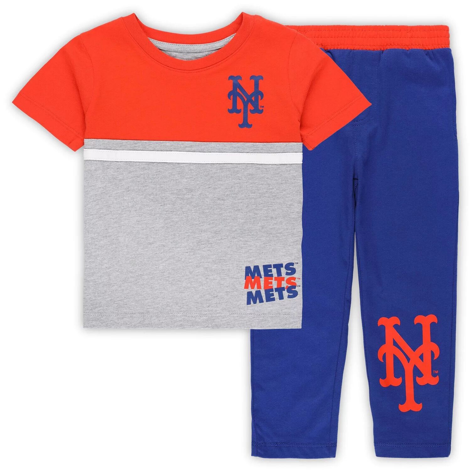 

Комплект футболки и брюк для малышей Royal/Orange New York Mets Batters Box Outerstuff