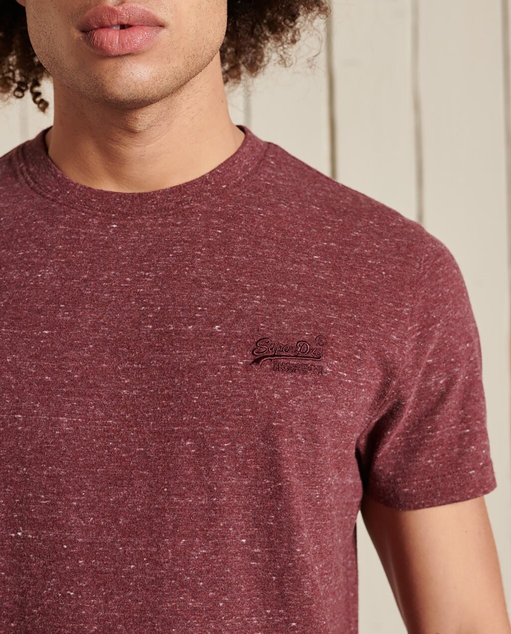 

Футболка базовая VINTAGE LOGO EMB Superdry, цвет burgundy heather