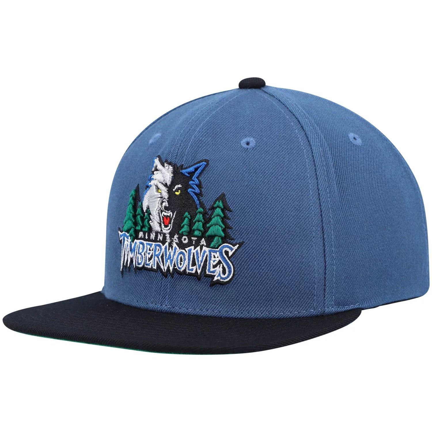 

Мужская двухцветная кепка Snapback 2.0 Mitchell & Ness синего/черного цвета Minnesota Timberwolves Hardwood Classics Team