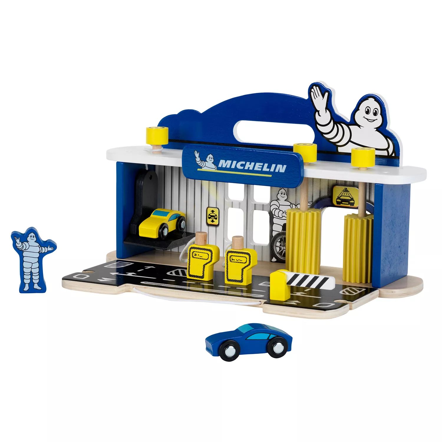 Детская игрушка Theo Klein Michelin Car Service Station с 2 машинками для детей от 3 лет и старше Theo Klein