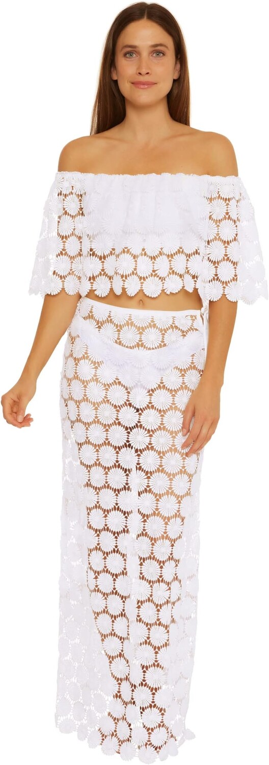 

Накидка Bardot Lace-Up Maxi Skirt Trina Turk, белый