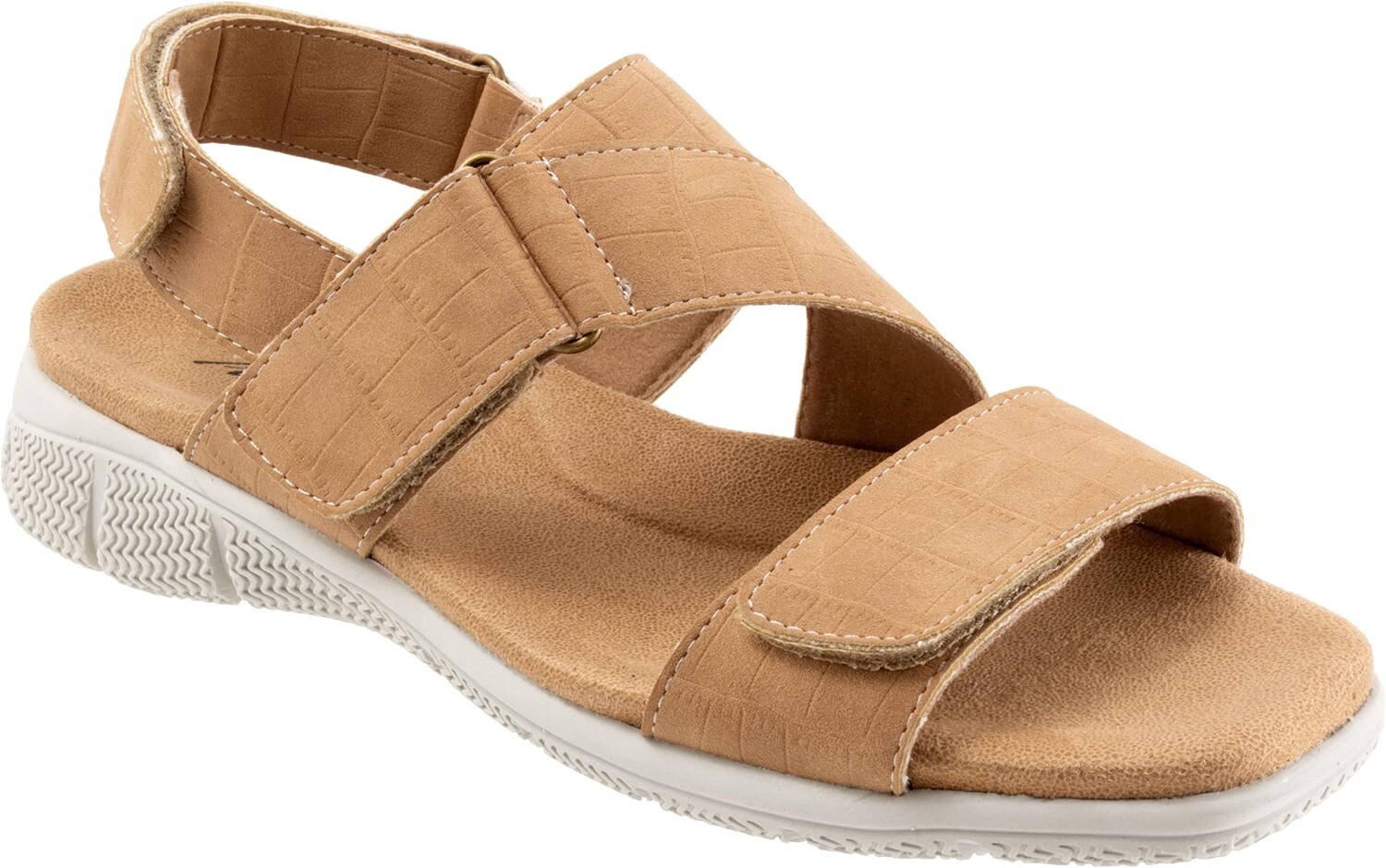 

Сандалии на плоской подошве Tatia Trotters, цвет Tan Croco