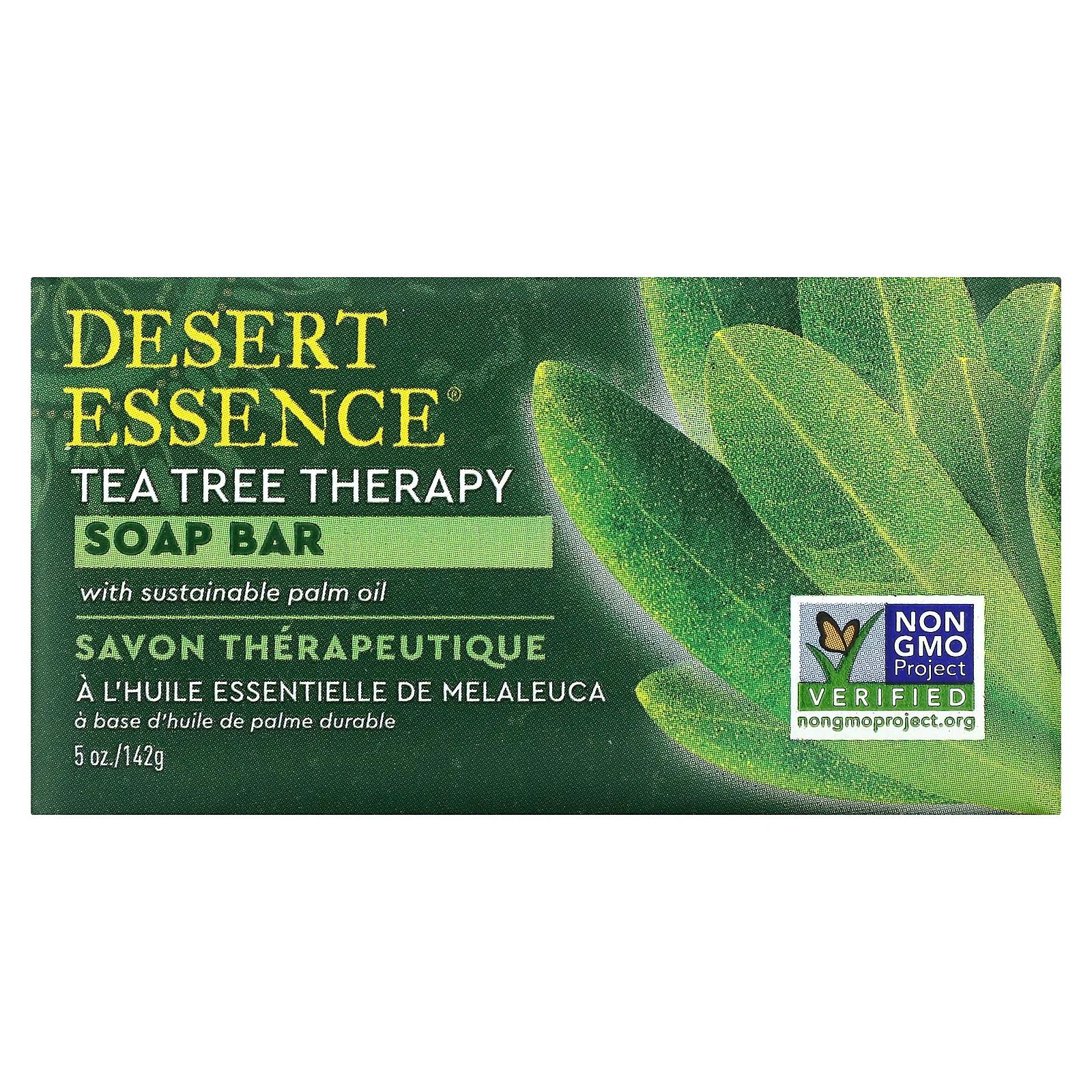 Desert Essence очищающее мыло с маслом чайного дерева 142 г (5 унций) мыло tea tree therapy 5 унций 142 г desert essence