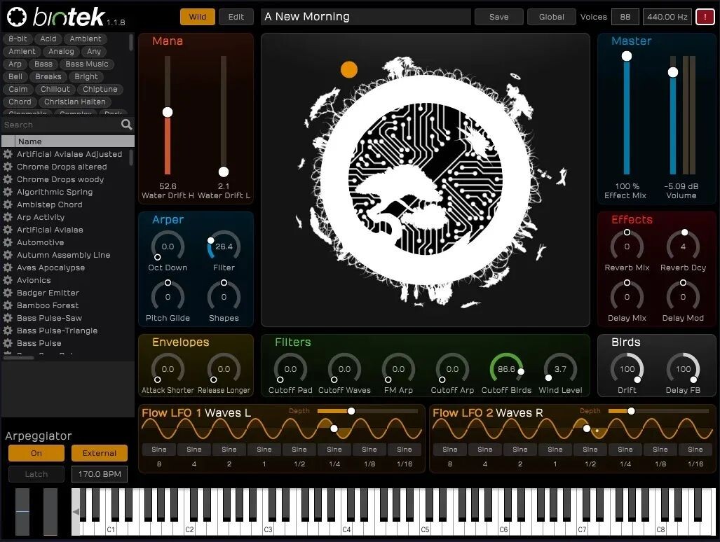 

Органический синтезатор Tracktion BioTek 2 — Sound Design Edition