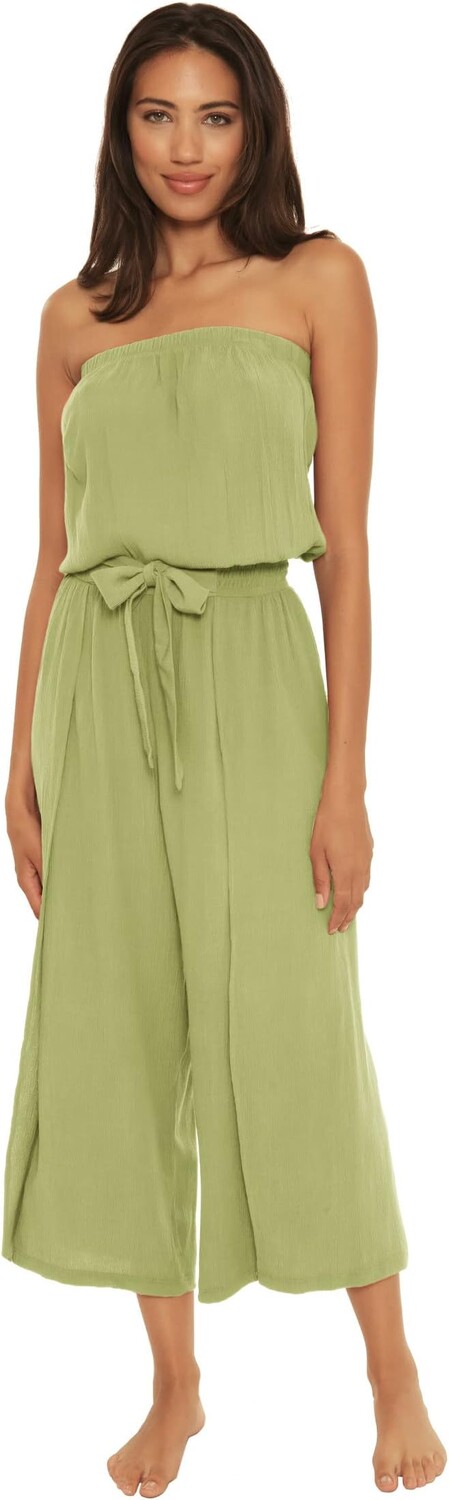 

Накидка Ponza Crinkled Rayon Jumpsuit Cover-Up BECCA, цвет Sage