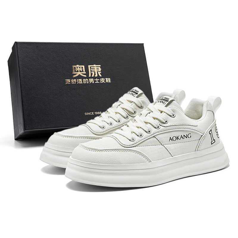 

Модные мужские кеды для скейтбординга Play Series с низким верхом Aokang, цвет Beige [Standard Sneaker Size]