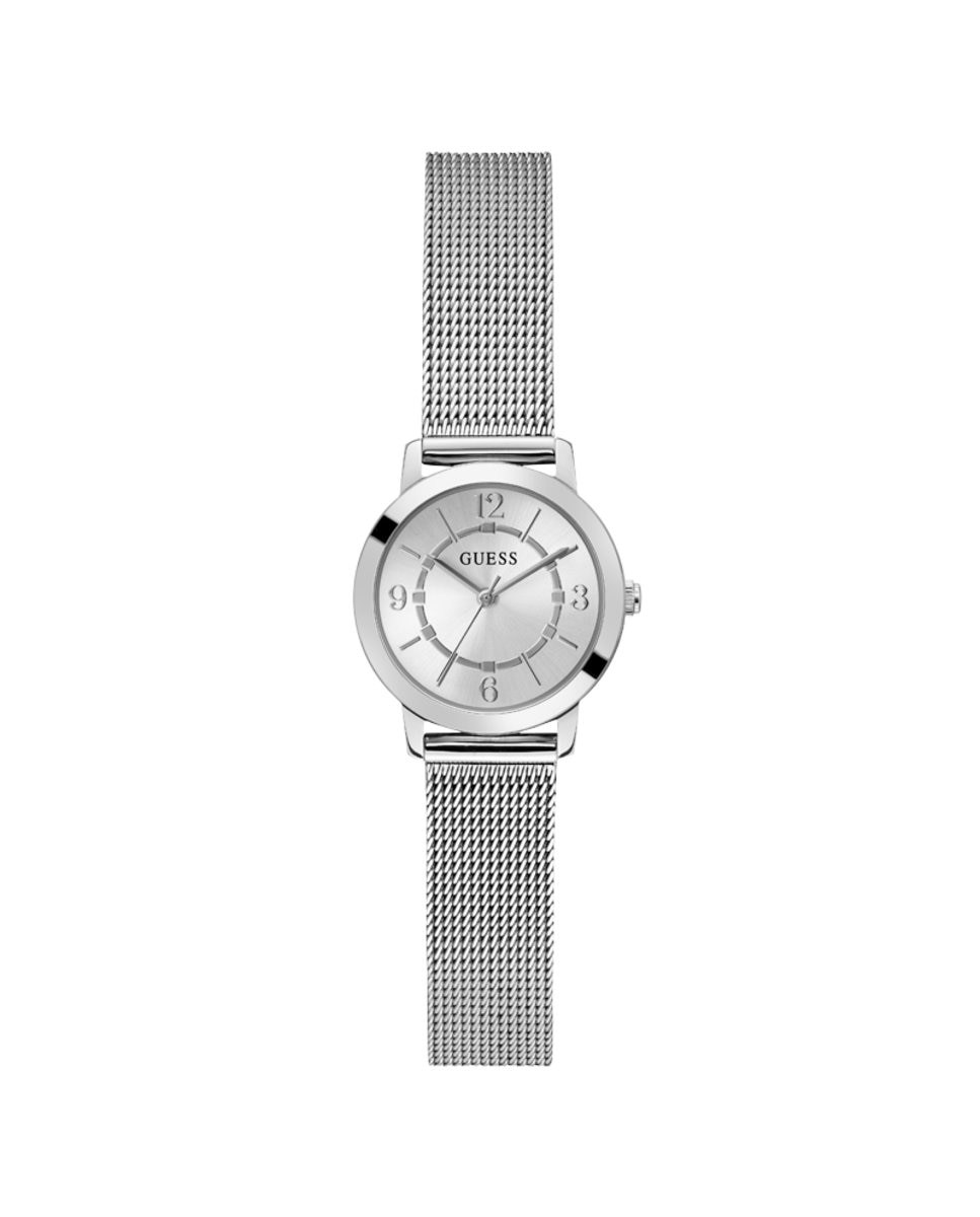 Женские часы Melody GW0666L1 со стальным и серебряным ремешком Guess, серебро розовые женские часы heritage с кожаным ремешком и стальным корпусом sandoz коричневый