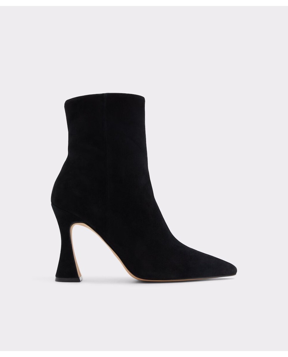 

Женские кожаные ботильоны черного цвета с острым носком Aldo, черный