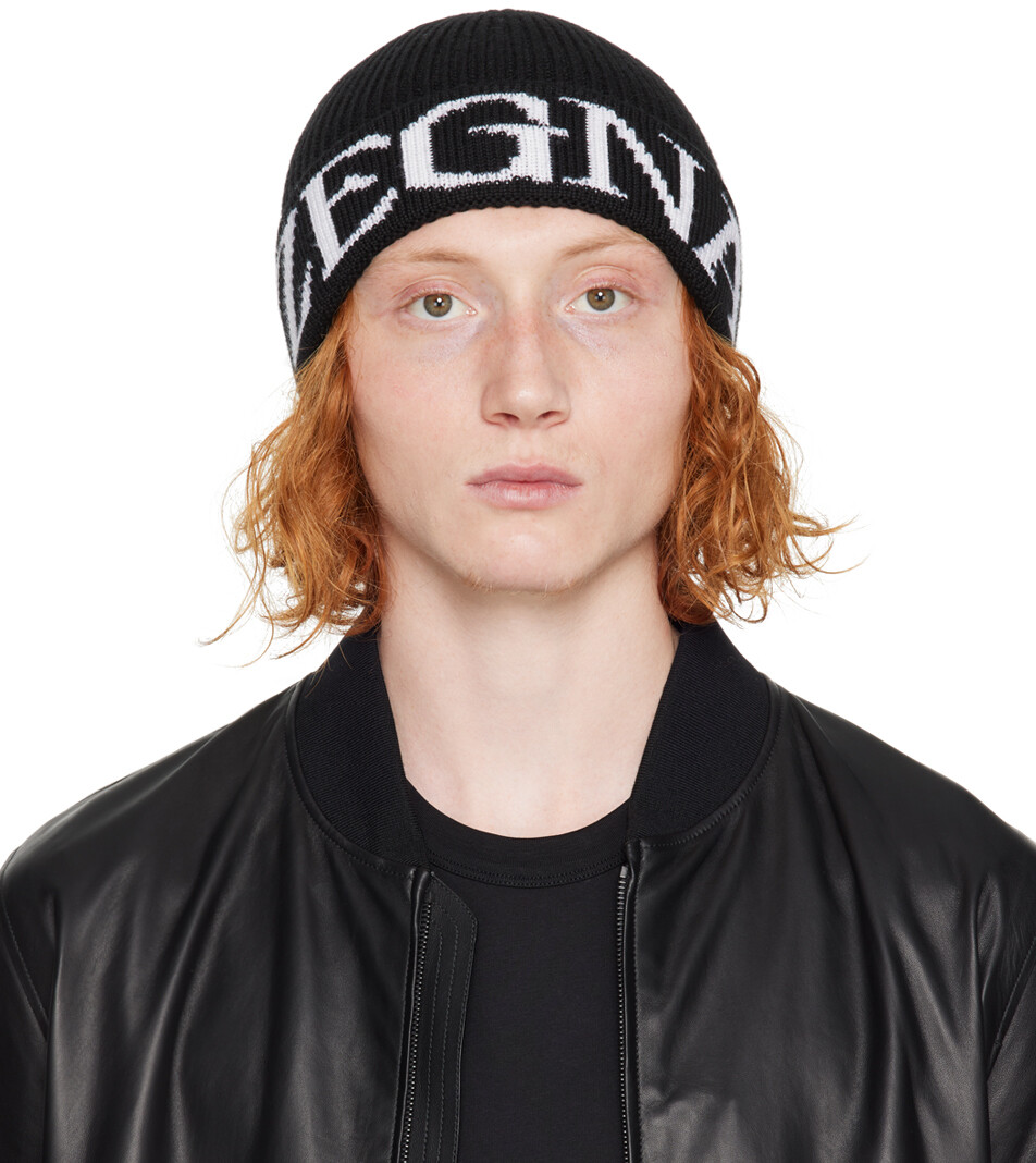 

Черная шапка интарсии ZEGNA