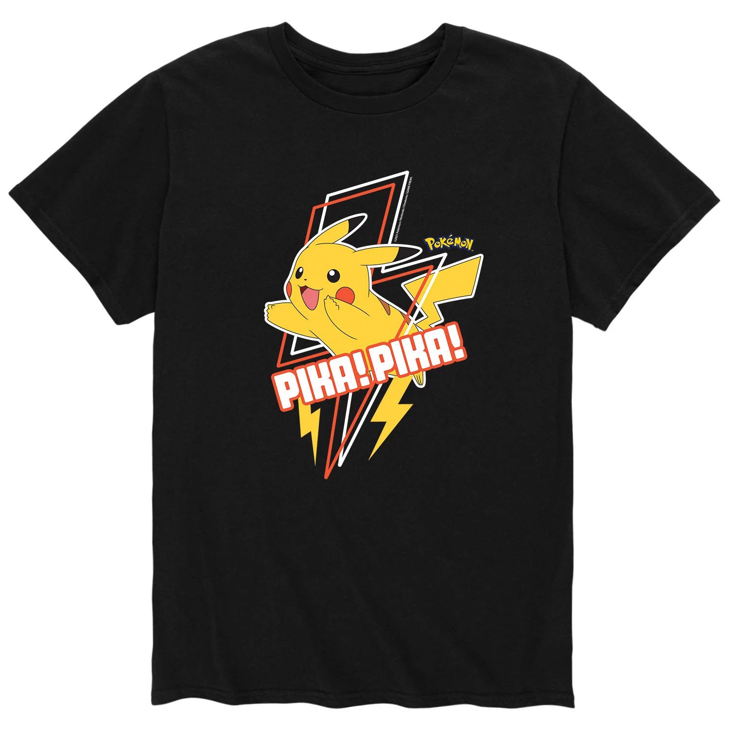 Мужская футболка Pokemon Pika Pika Licensed Character набор pokemon футболка pika punk чёрная xl кружка для свч