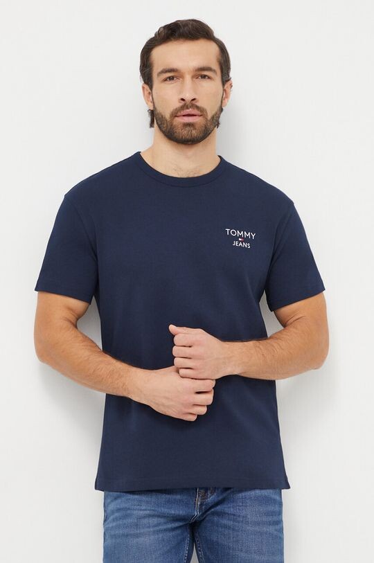

Хлопковая футболка Tommy Jeans, темно-синий