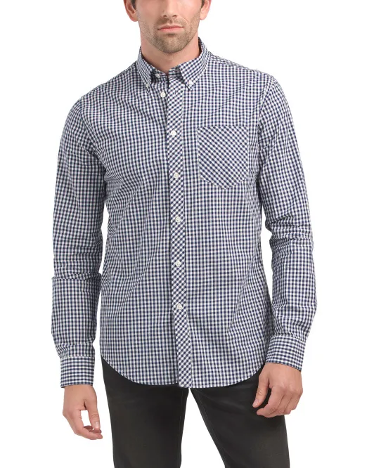 

Рубашка с длинным рукавом в клетку Signature Ben Sherman, темно-синий
