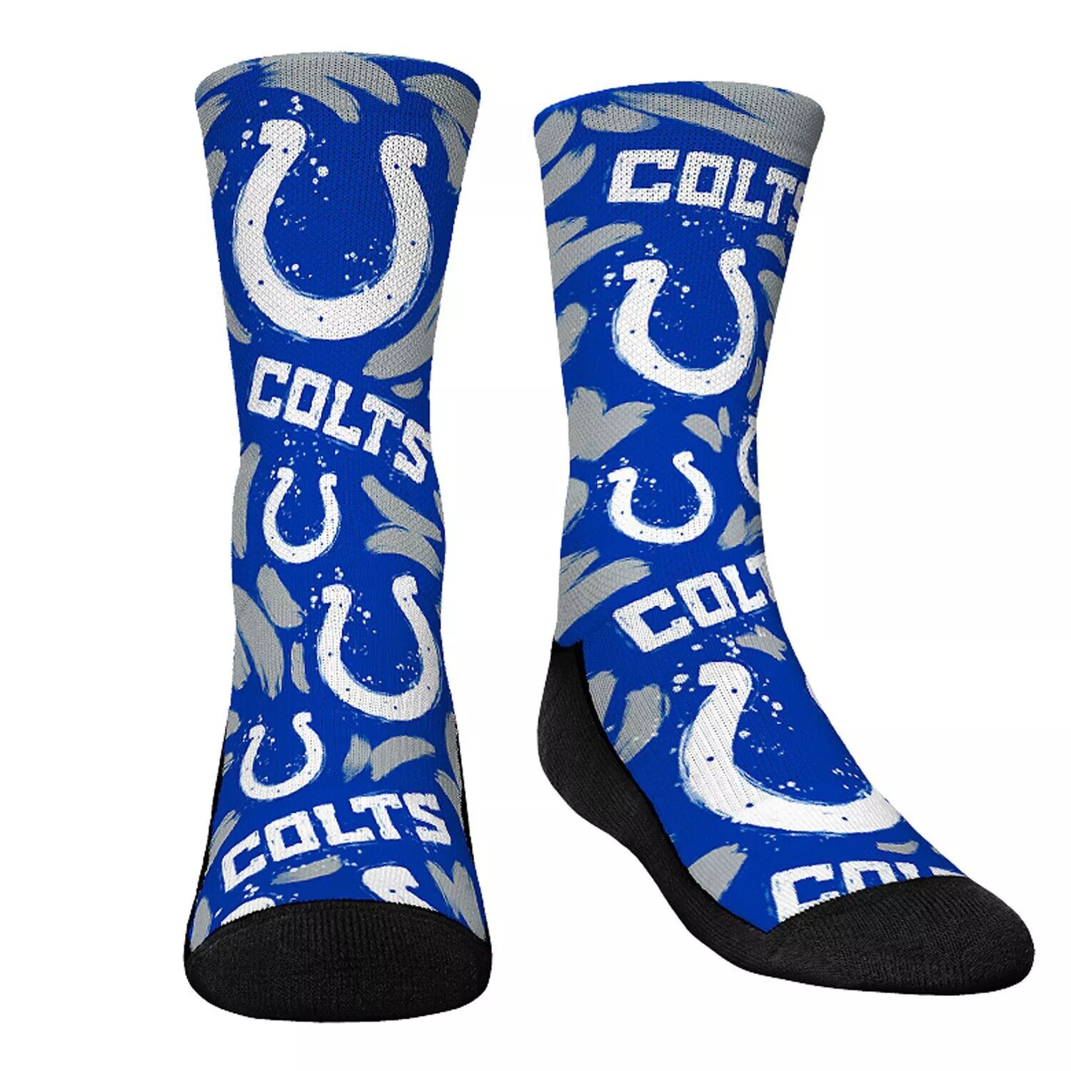 

Молодежные носки Rock Em Носки Indianapolis Colts с логотипом и краской Crew Unbranded