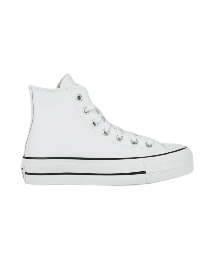 

Кожаные высокие кеды на платформе Converse, белый