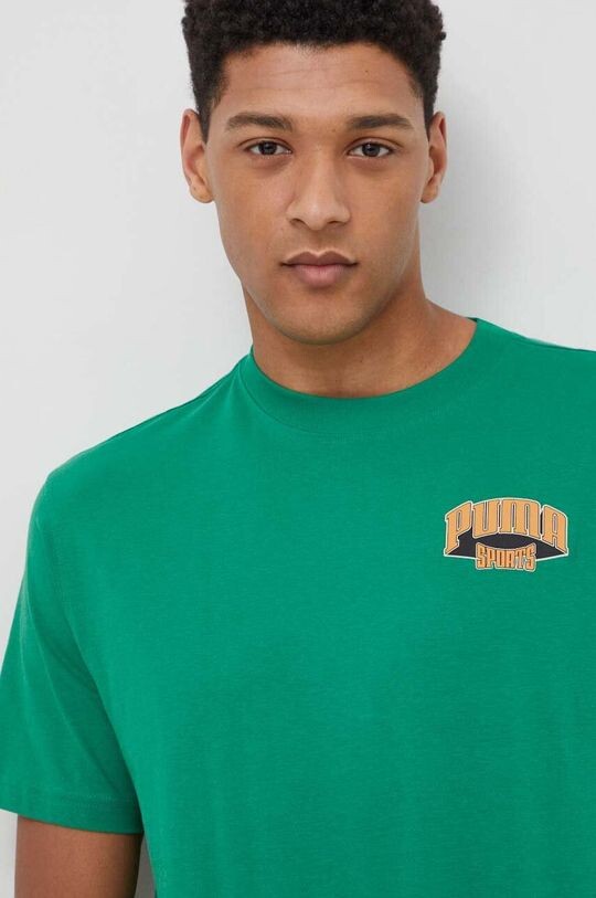

Хлопковая футболка Puma, зеленый