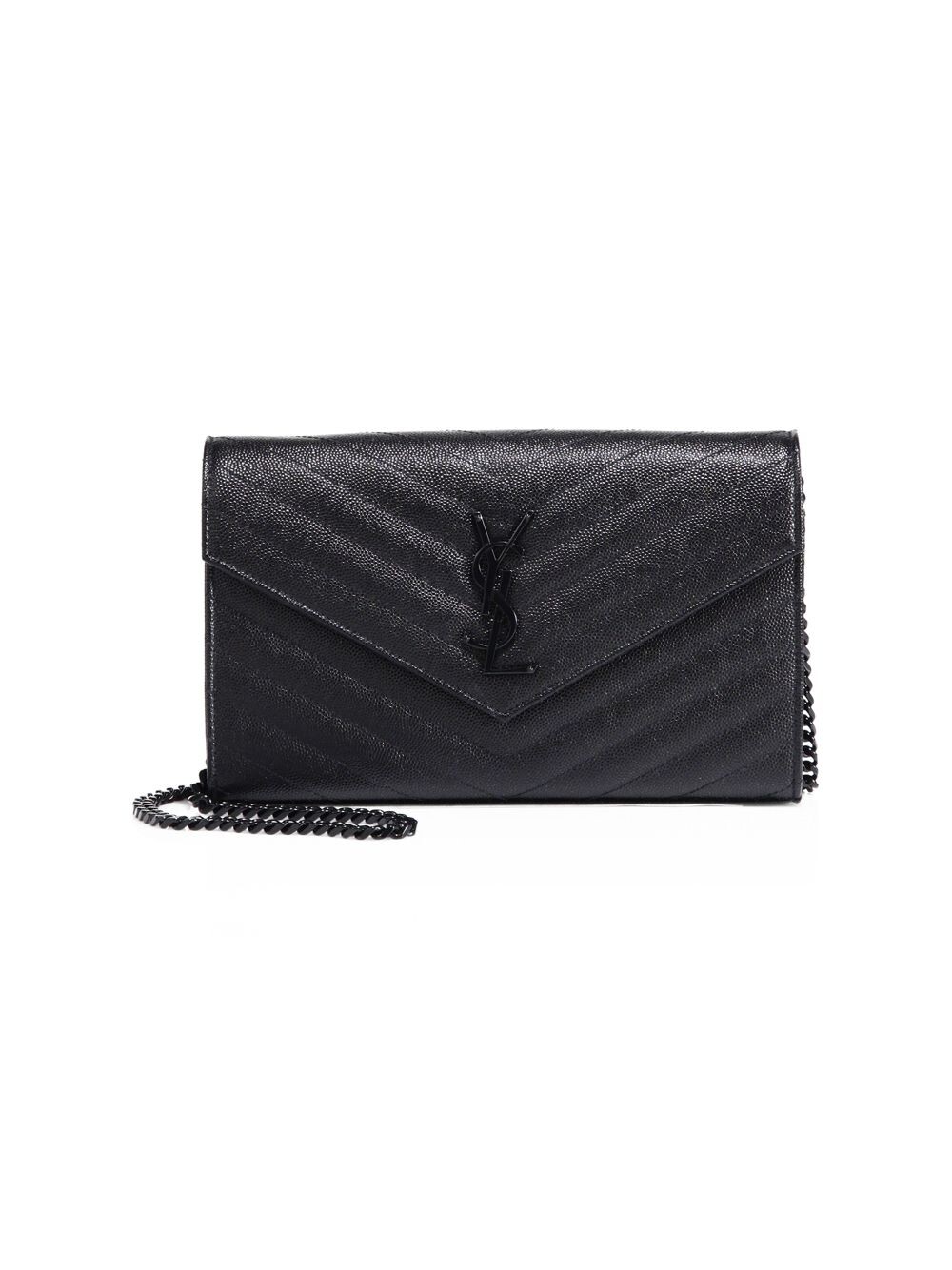 

Кошелек Cassandre Matelassé на цепочке Saint Laurent, черный