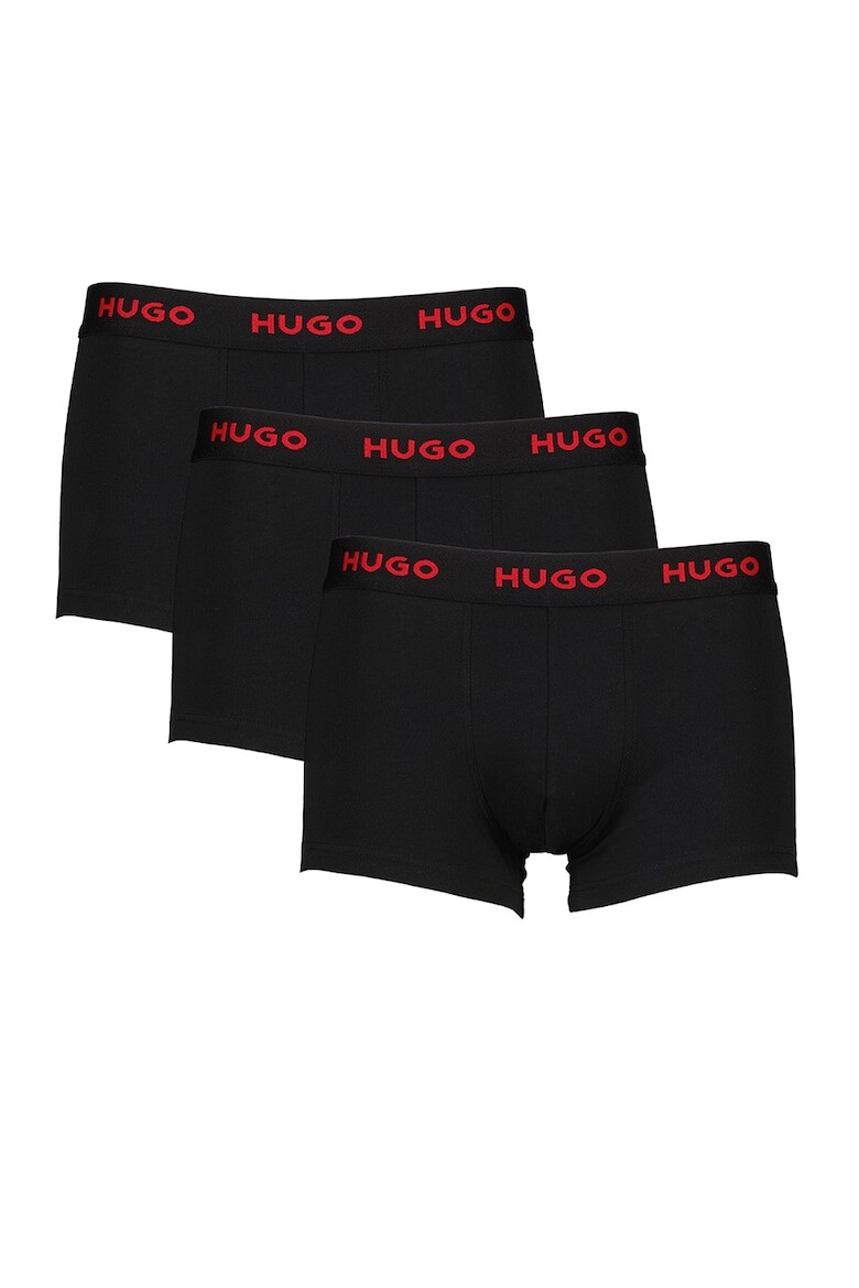 

Боксеры с логотипом - 3 пары Hugo, черный