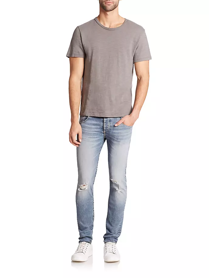 

Потертые джинсы скинни Rag & Bone, цвет mariner