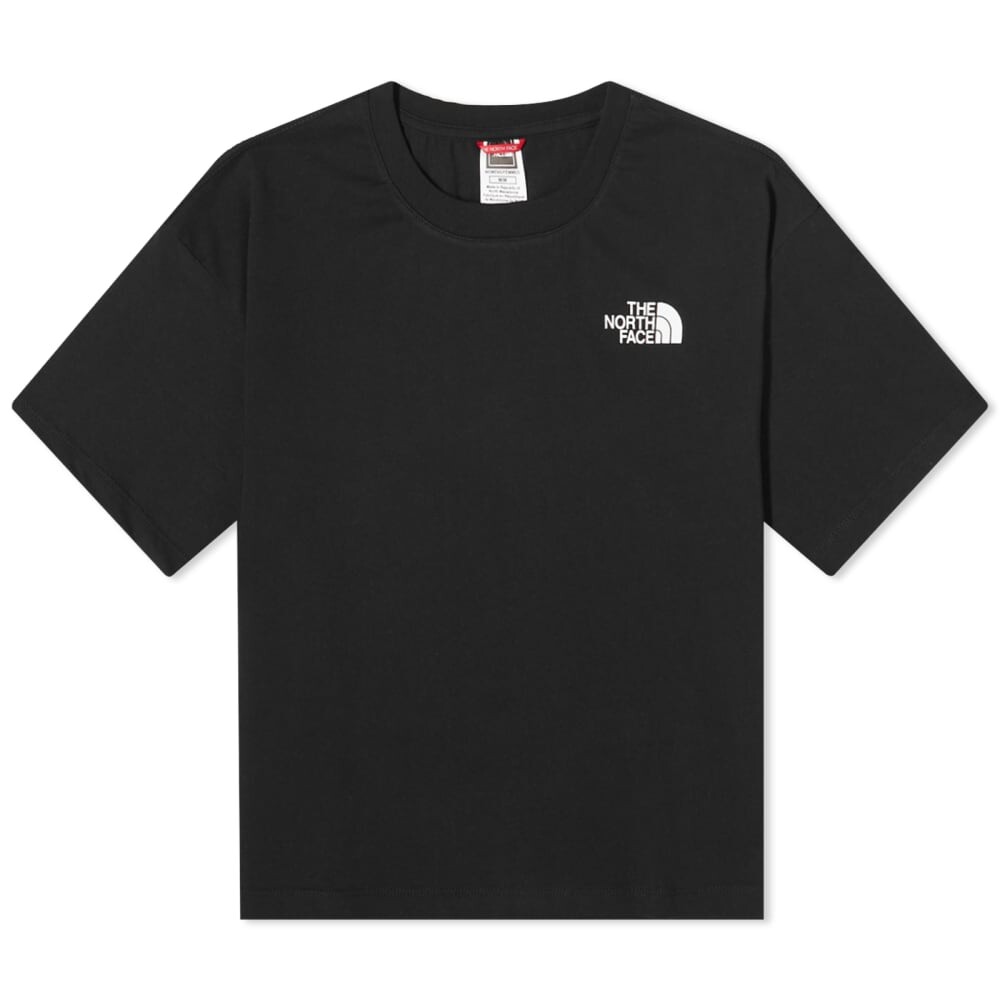 

Укороченная футболка с простым куполом The North Face, черный