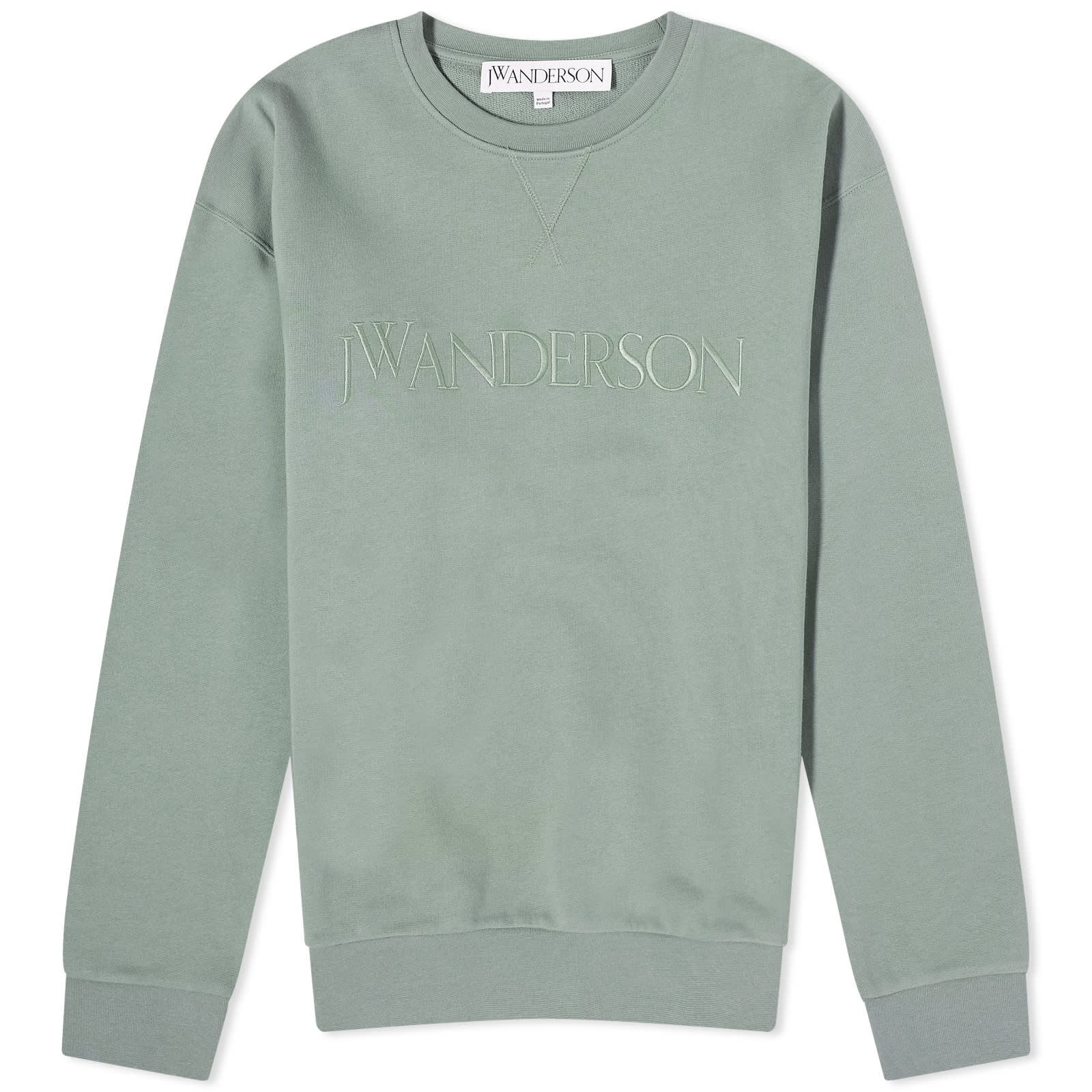 Свитшот Jw Anderson Logo Embroidery, зеленый свитер jw anderson anchor half zip цвет oxford blue