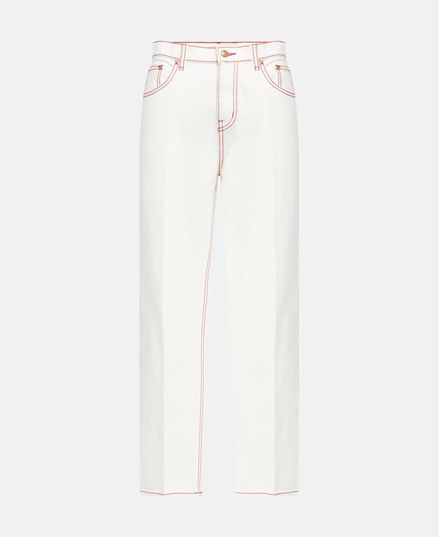 

Прямые джинсы Tory Burch, белый