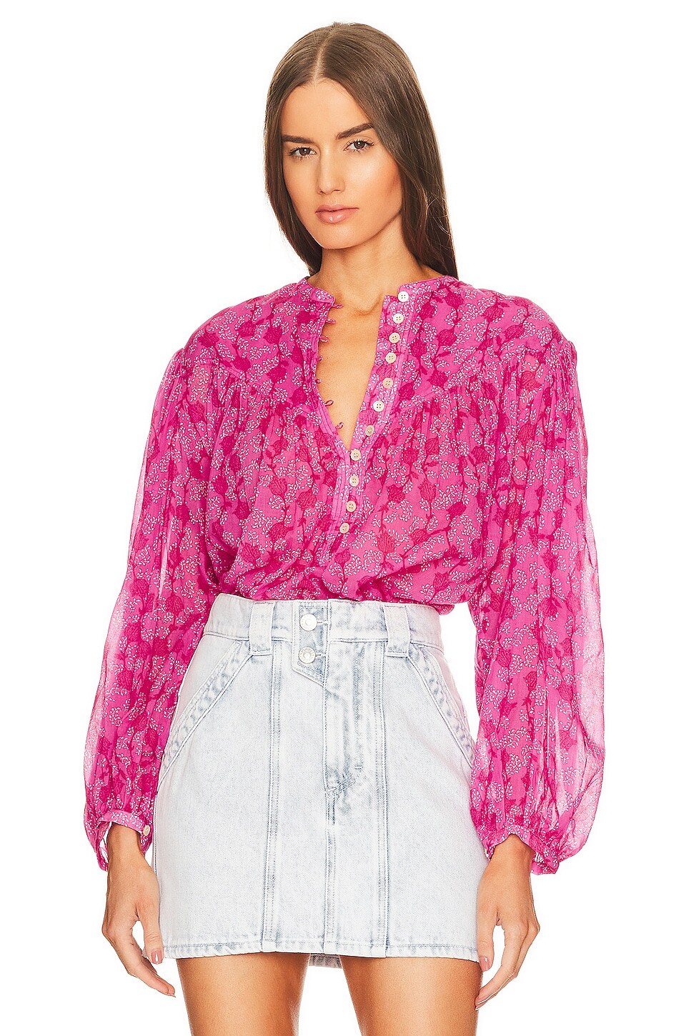 

Блузка Isabel Marant Etoile Salika, фуксия