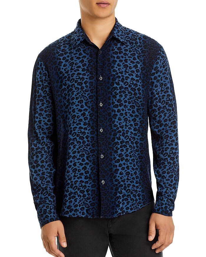 

Рубашка Ermo Slim Fit с принтом и длинными рукавами HUGO
