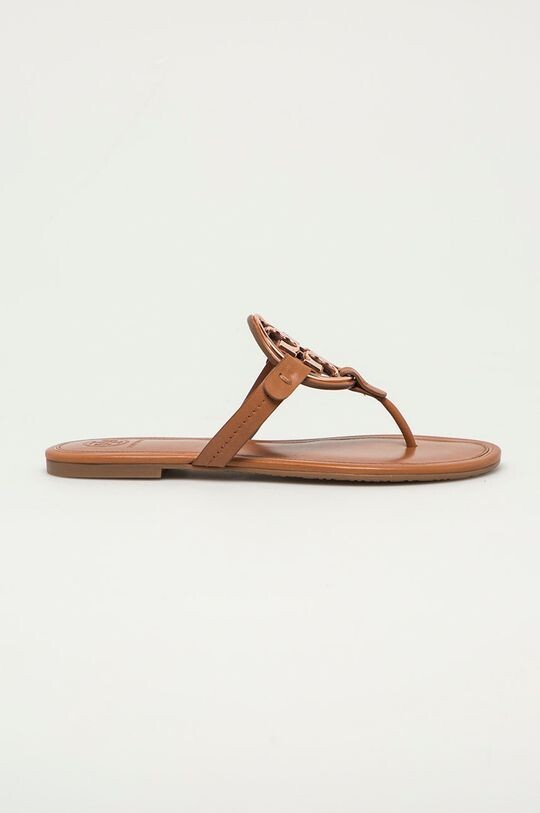 

Кожаные шлепанцы Metal Miller Tory Burch, коричневый