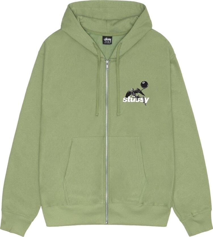

Худи Stussy Apocalypse Zip 'Moss', зеленый