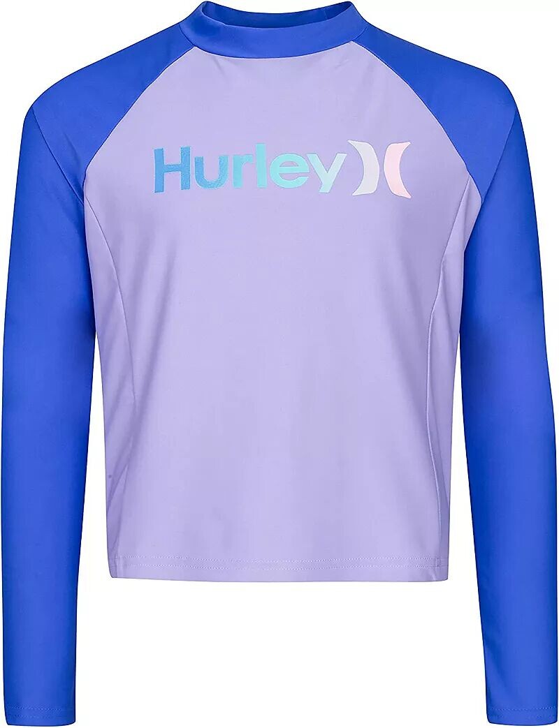 

Классический рашгард с длинными рукавами Hurley для девочек, фиолетовый