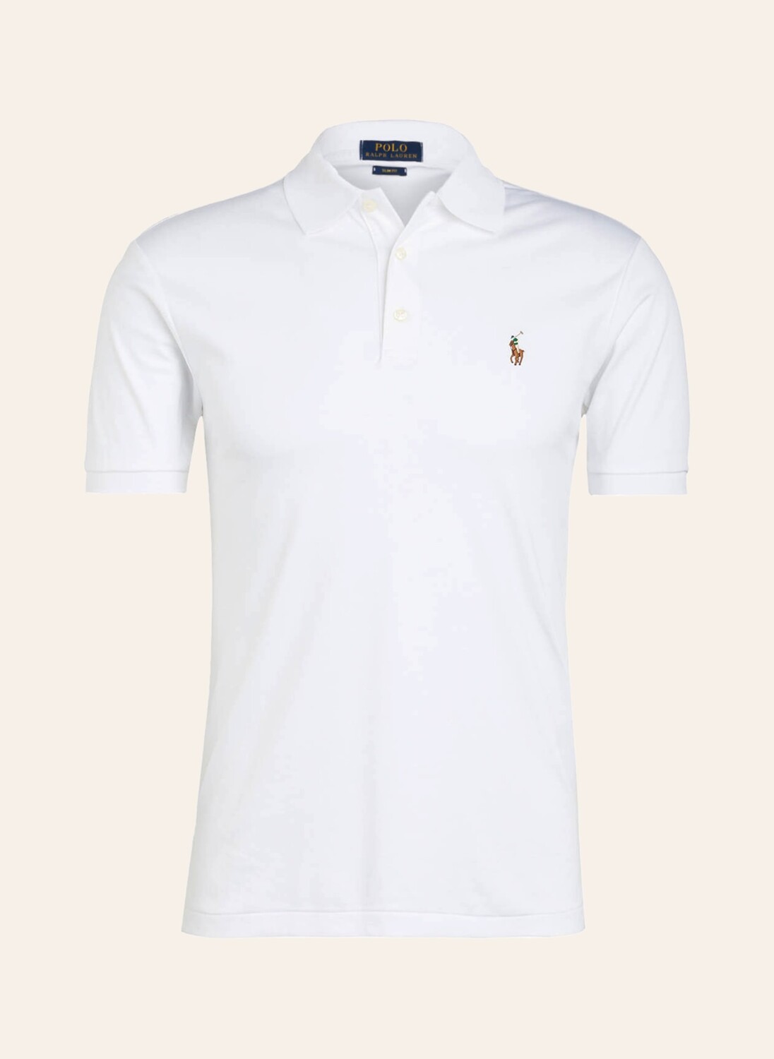 

Рубашка поло POLO RALPH LAUREN Jersey Slim Fit, кремовый