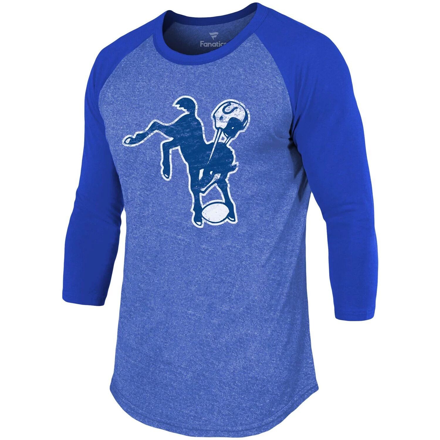 

Мужская футболка Fanatics с логотипом Quenton Nelson Royal Indianapolis Colts Team, имя и номер игрока, футболка из трикотажного материала реглан с рукавами 3/4