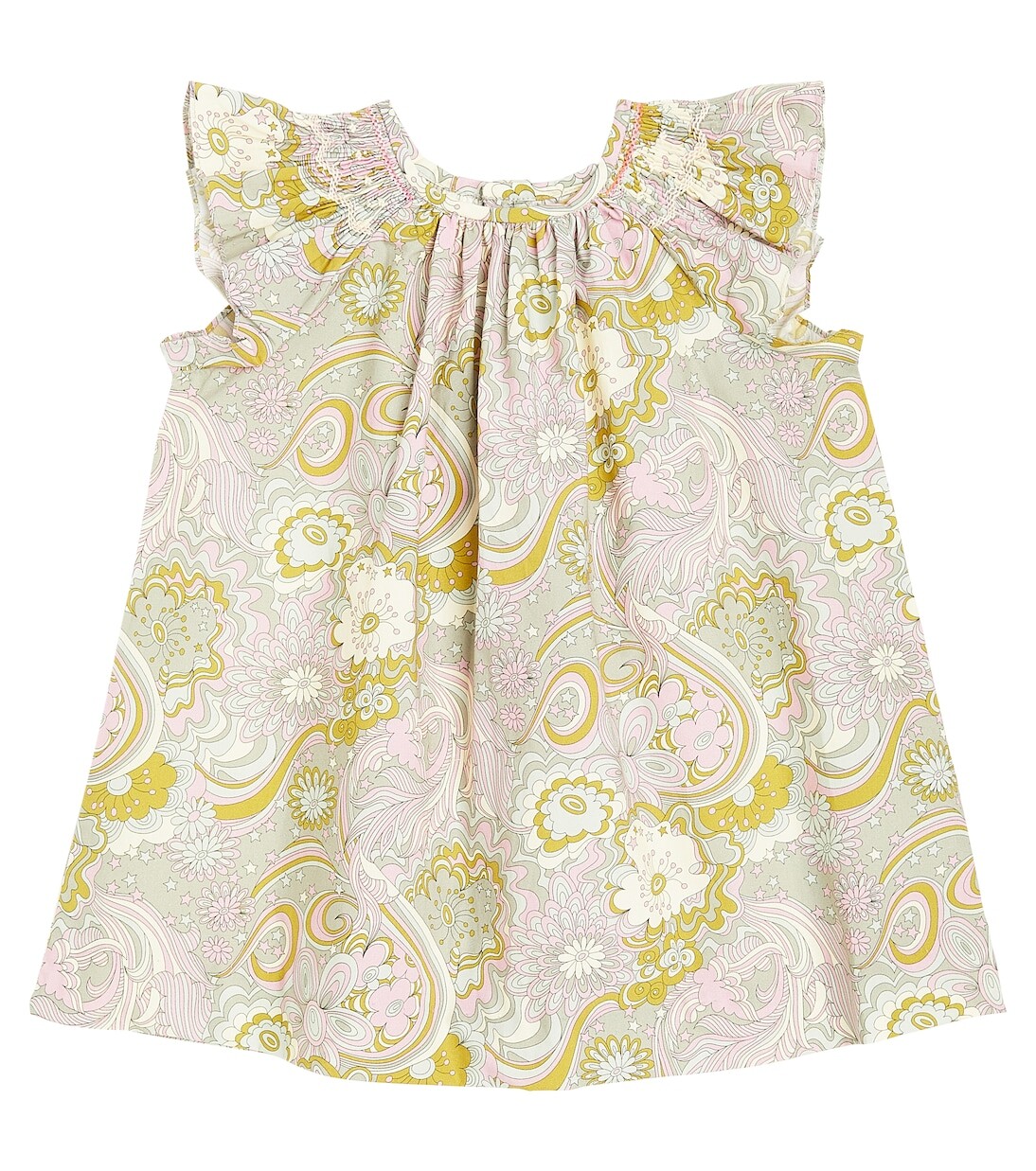 

Платье Baby Carmella из хлопка с цветочным принтом Bonpoint, мультиколор