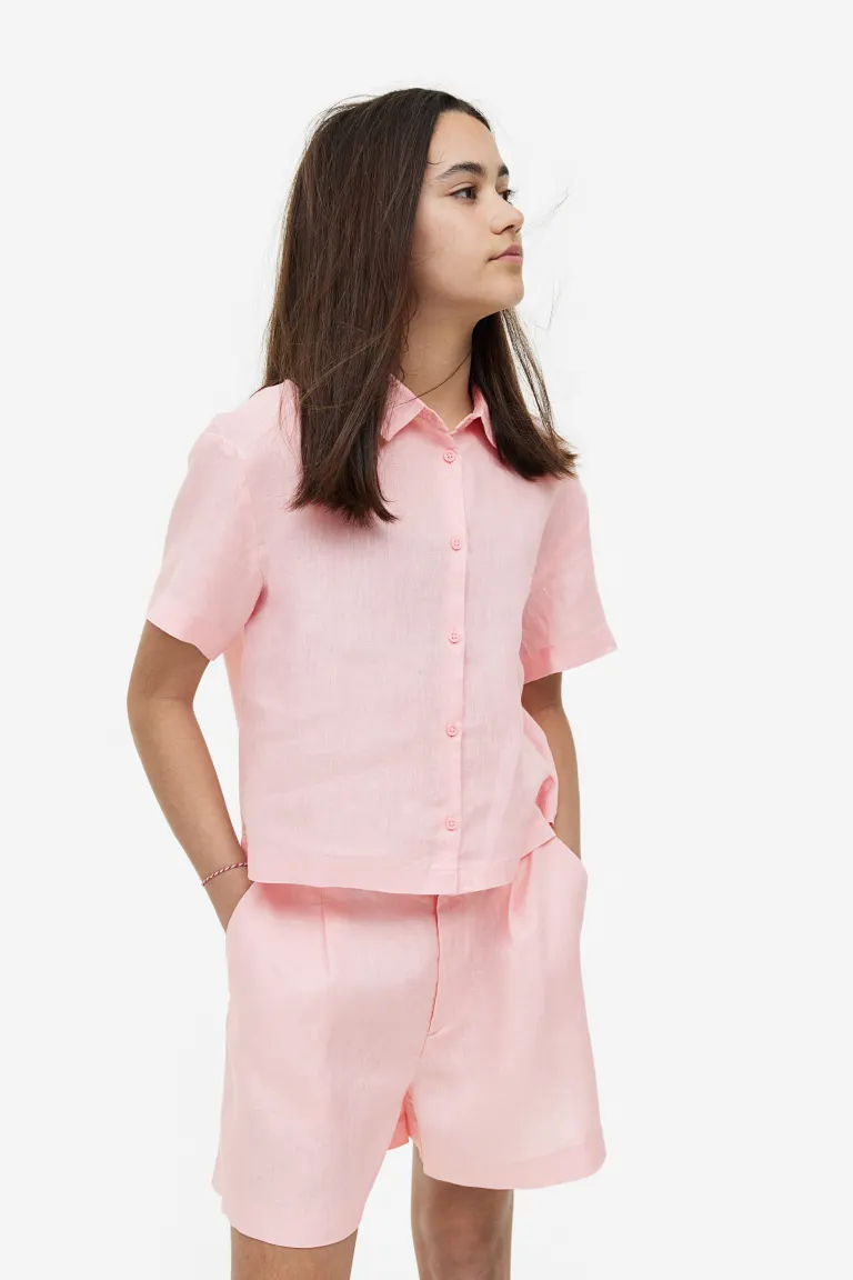

Льняные шорты H&M, розовый