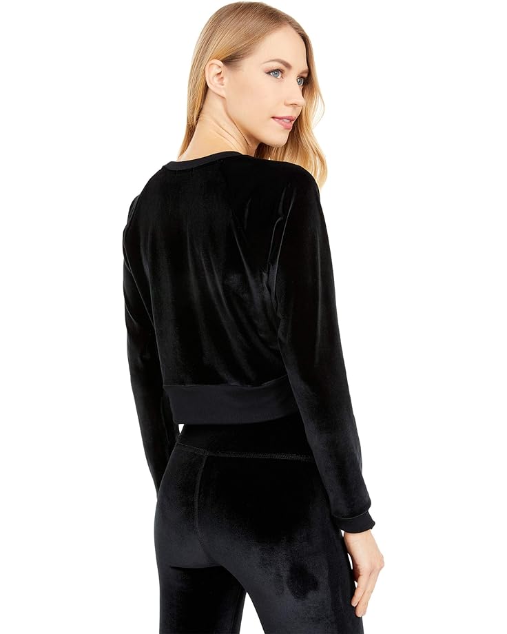 Пуловер Beyond Yoga Cropped Velvet Pullover, черный пуловер beyond yoga cropped velvet pullover