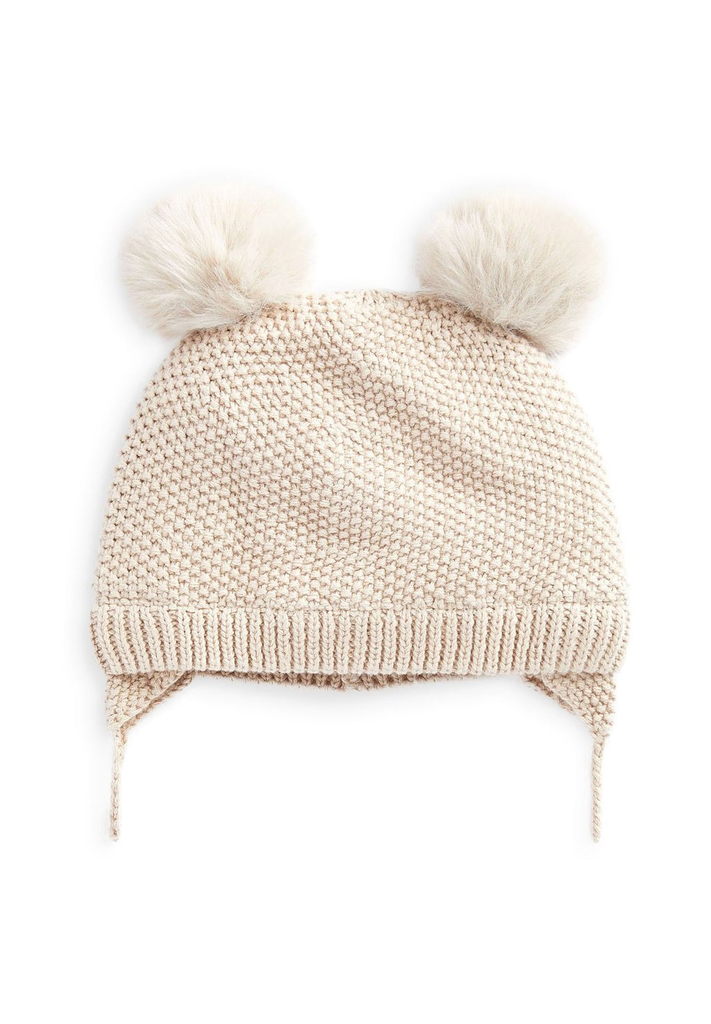 Шапочка Knitted Double Pom Baby Hat Next, цвет neutral