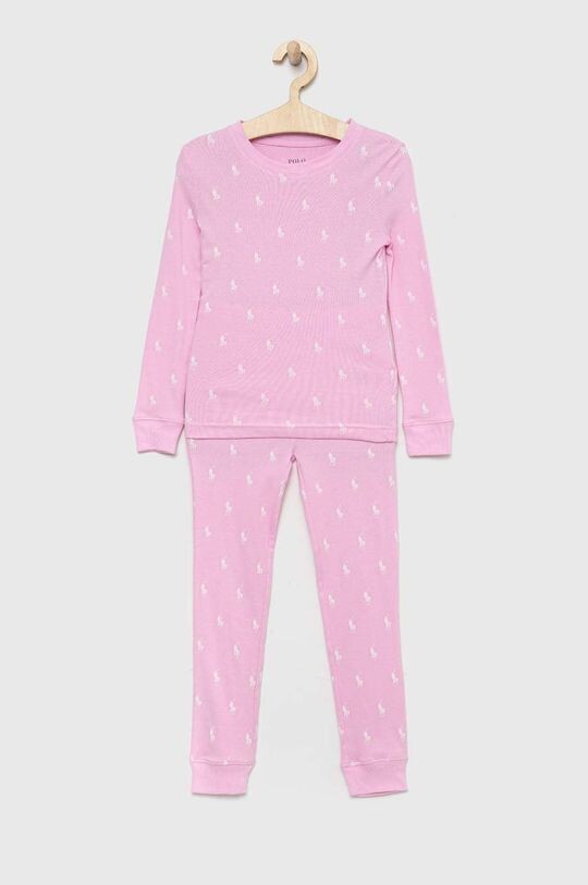 

Хлопковая пижама Polo Ralph Lauren, розовый