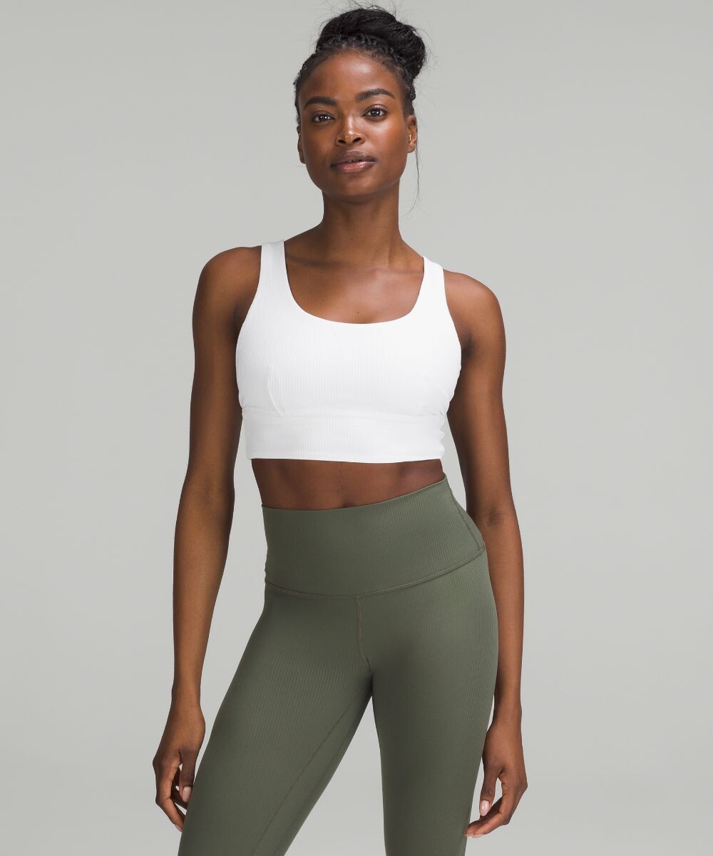 

Бюстгальтер в рубчик Align Lululemon, белый