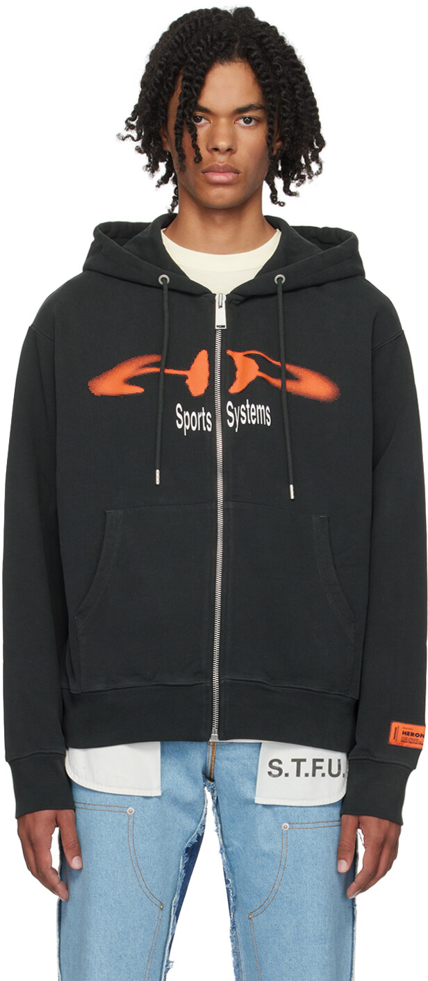 

Черный худи Sports System Heron Preston