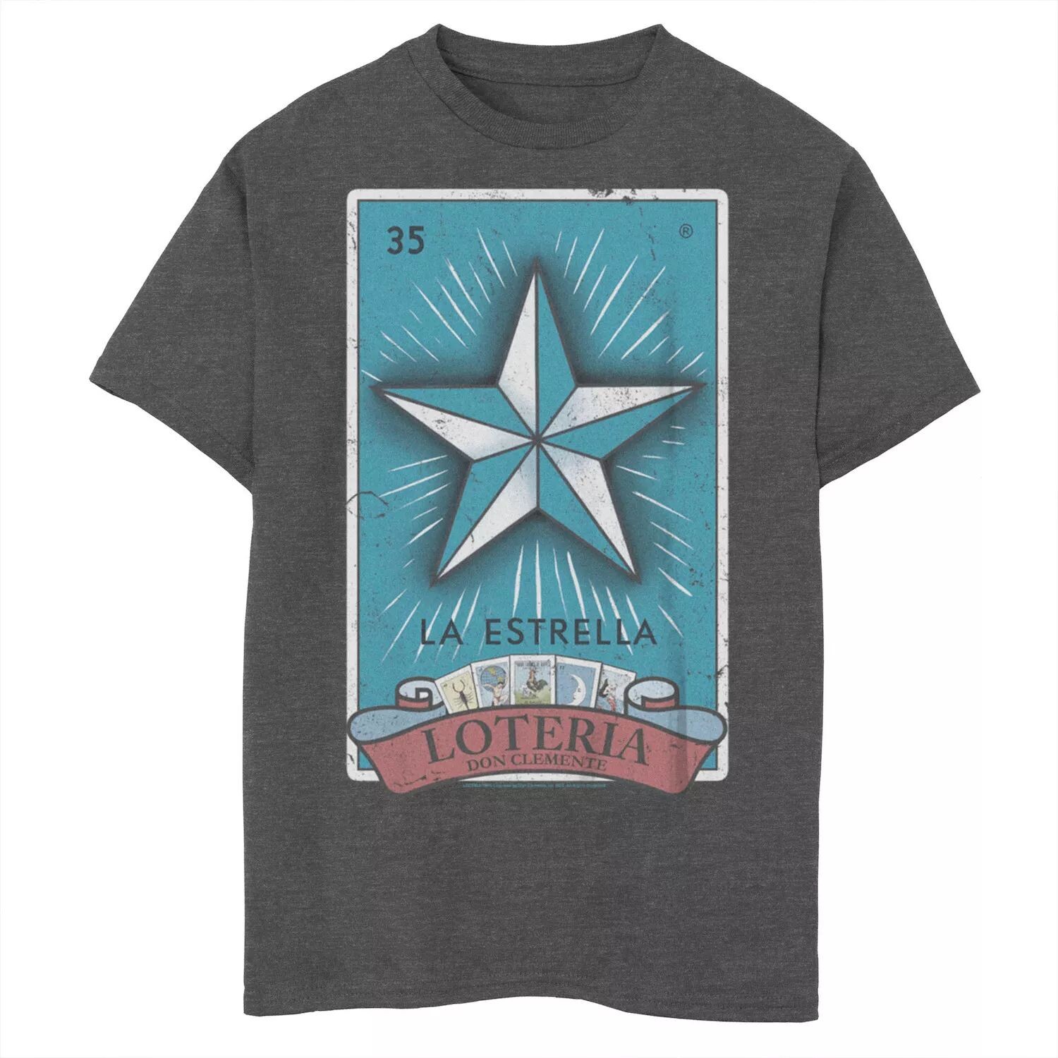 

Футболка с плакатом и графическим рисунком Lotería La Estrella для мальчиков 8–20 лет Licensed Character