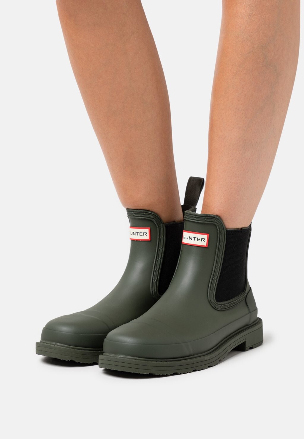 

Резиновые сапоги ЖЕНСКИЕ COMMANDO CHELSEA BOOT VEGAN Hunter, темно-оливковый