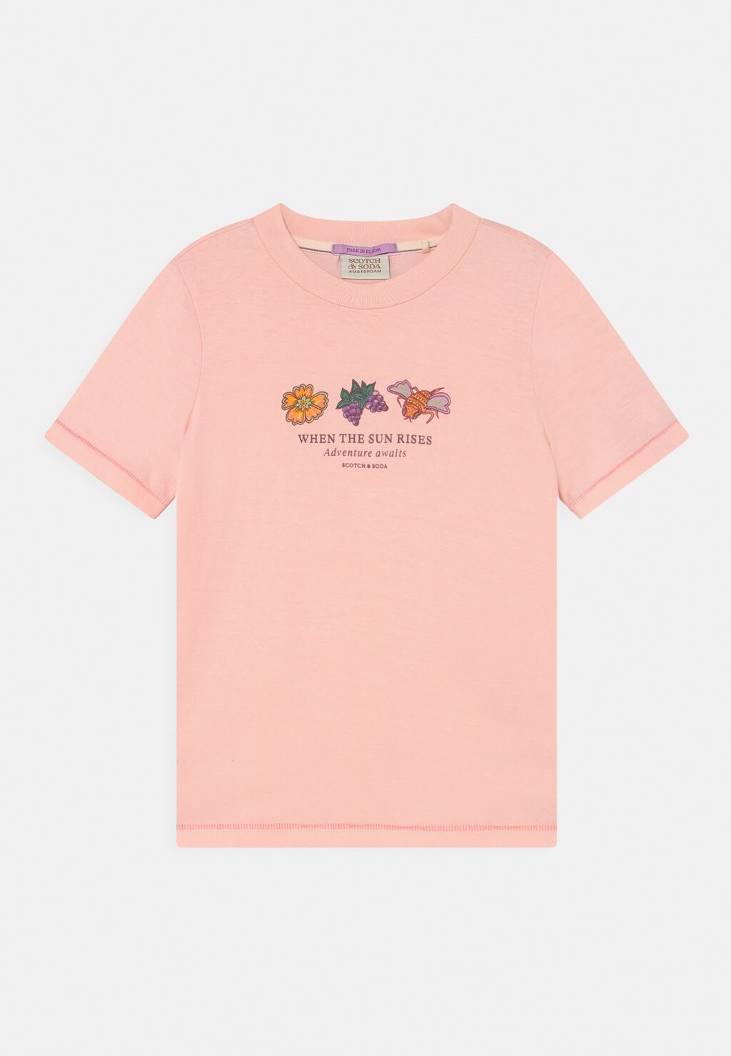 

Футболка с принтом ARTWORK Scotch & Soda, цвет peach