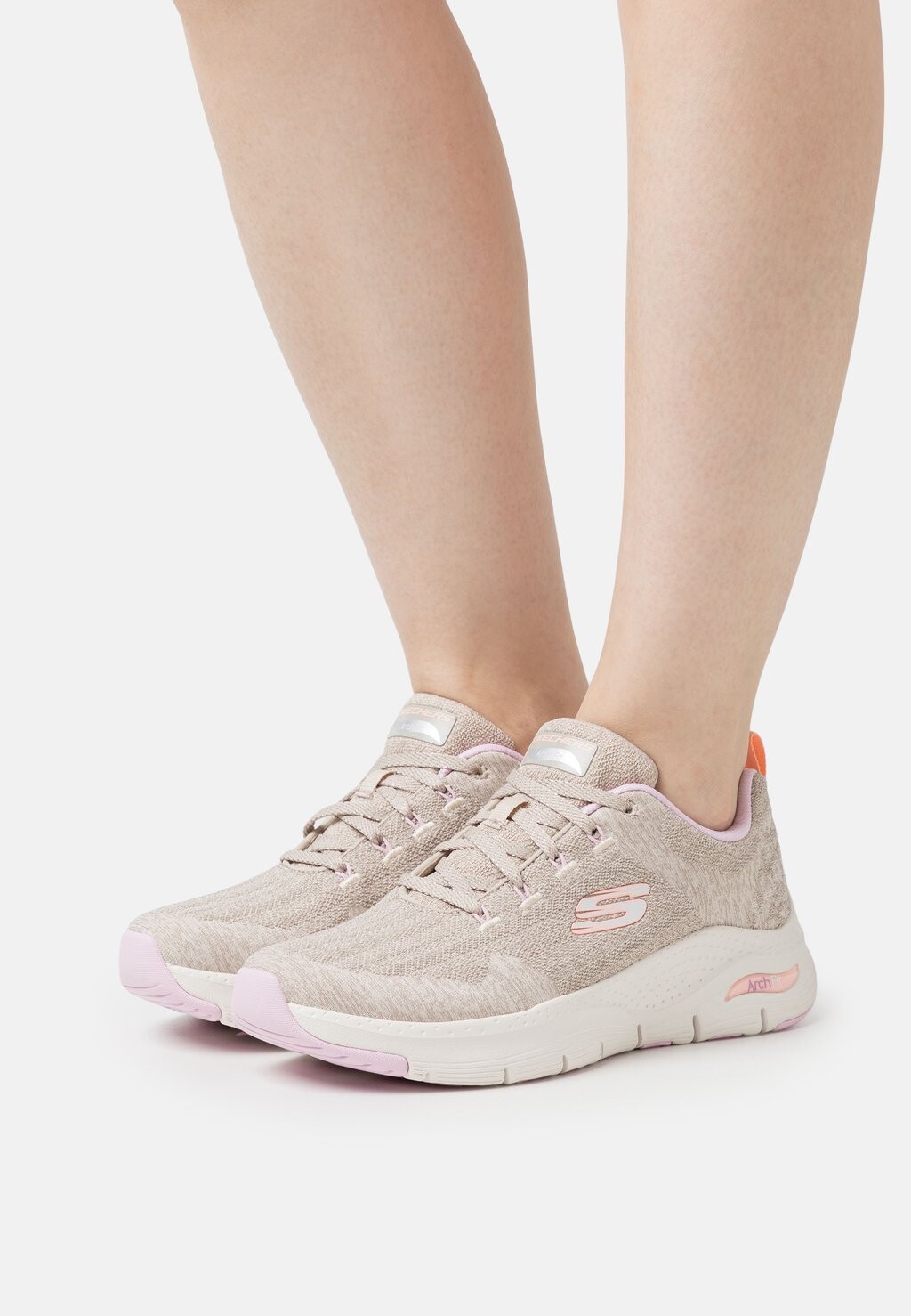 

Кроссовки Skechers Arch Fit, серо-коричневый / лавандовый