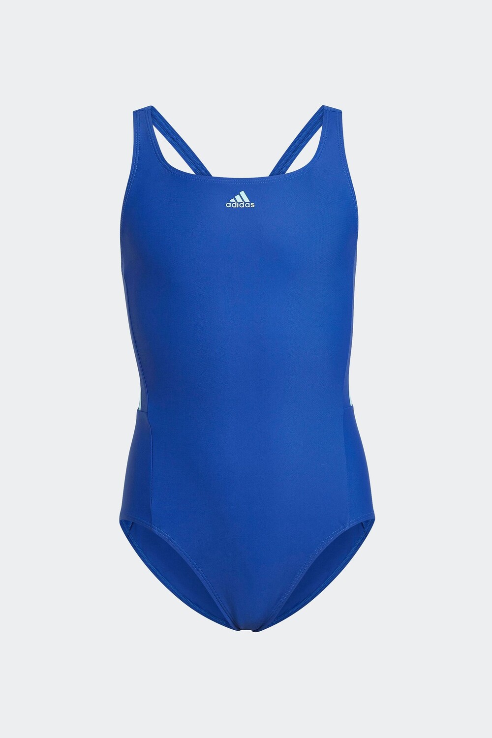 

Купальник в стиле колорблок с 3 полосками adidas, синий