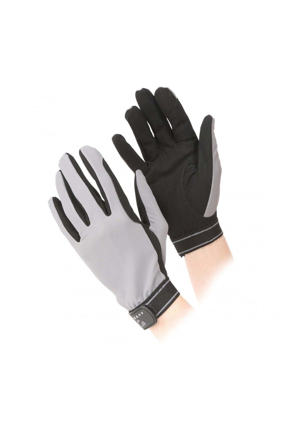 Сетчатые перчатки для верховой езды Aubrion, серый